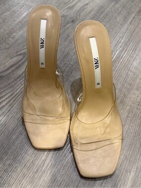 Zara clear heel
